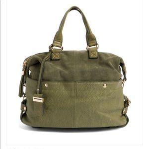 Moda Luxe London Mixed Material Satchel